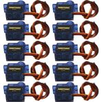 Aiorwel 10 Adet SG90 9g Mikro-Servo Rc Uçaklar Sabit Kanatlı Uçak Model Telekontrol Uçak Oyuncak Servo Motor 450 Helikopter (Yurt Dışından) - Siyah