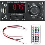 Aiorwel 2X50W 100W Amplifikatör Bluetooth 5.0 Mp3 Dekoder Kartı Dıy Araba Mp3 Çalar USB Fm Kayıt Anahtarlama Tf USB Kayıt Çağrı (Yurt Dışından) - Renkli