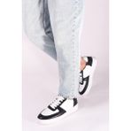 Air Force V2 Hakki Deri Erkek Günlük Spor Ayakkabı RS-8004SIYAH-BYZ - (ClearEyelets)Black-RadiantOrchid