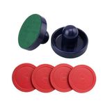 Air Hockey Pushers & disk set, büyük, (2 Navy Kol + 2 Lints + 4 Red disk) Yeelan