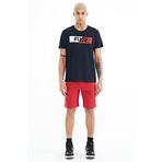 Air Jones 81245 Kırmızı Yan Baskılı Bağcıklı Standart Kalıp Erkek Şort