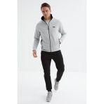 Air Jones 85198 Melanj Dik Yaka Fermuarlı Jogger Rahat Form Erkek Eşofman Takım