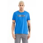 Air Jones 88204 Saks Baskılı Standart Kalıp O Yaka Erkek T-shirt