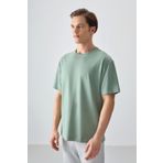 Air Jones 88353 Açık Yeşil Kalın Yumuşak Dokulu Oversize Fit Basic Erkek T-Shirt