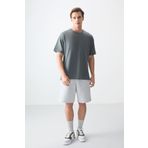 Air Jones 88353 Haki Kalın Yumuşak Dokulu Oversize Fit Basic Erkek T-Shirt