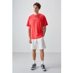 Air Jones 88356 Fiesta Kalın Yumuşak Dokulu Oversize Fit Baskılı Erkek T-Shirt