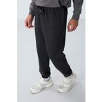 AIR JONES Antrasit Melanj Yüzeyi Dokulu Standart Fit Erkek Eşofman Alt - 82156