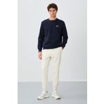 AIR JONES Bej Yüzeyi Dokulu Standart Fit Erkek Eşofman Alt - 82156