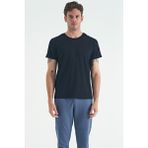 Air Jones Calvin Lacivert Basic Erkek T-Shirt - 88245 - M