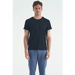 AIR JONES Calvin Lacivert Basic Erkek T-Shirt - 88245