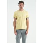 Air Jones Calvin Sarı Basic Erkek T-Shirt - 88245 - 2XL