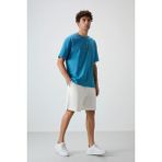 Air Jones Ekru Pamuklu Kalın Yumuşak Dokulu Comfort Fit Basic Erkek Şort - 81274 - 2XL