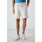 AIR JONES Ekru Pamuklu Kalın Yumuşak Dokulu Comfort Fit Basic Erkek Şort - 81274