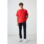 Air Jones Fiesta - Lacivert Pamuklu Kalın Yumuşak Dokulu Oversize Fit Nakışlı Erkek Eşofman Takım - 85252
