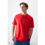 AIR JONES Fiesta Pamuklu Kalın Yumuşak Dokulu Oversize Fit Baskılı Erkek T- Shirt - 88376