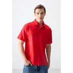 AIR JONES Fiesta Pamuklu Kalın Yumuşak Dokulu Polo Yaka Oversize Fit Basic Erkek T- Shirt - 88382