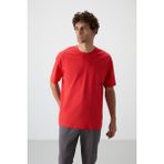 AIR JONES Fiesta Pamuklu Kalın Yüzeyi Dokulu Oversize Fit Baskılı Erkek T-Shirt - 88370
