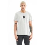 Air Jones Gri Melanj Minimal Baskılı O Yaka Standart Kalıp Erkek T-Shirt