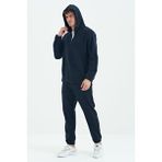 Air Jones Hektor Lacivert Kapüşonlu Polar Erkek Eşofman Takım - 85227