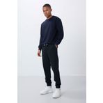 AIR JONES İndigo Yüzeyi Dokulu Standart Fit Erkek Eşofman Alt - 82156