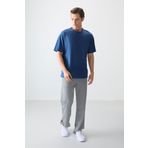 AIR JONES Parlament %100 Pamuk Kalın Yumuşak Dokulu Oversize Fit Basic Erkek T-shirt - 88353