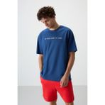 Air Jones Parlament Pamuklu Kalın Yüzeyi Dokulu Oversize Fit Baskılı Erkek T-Shirt - 88371 - 2XL