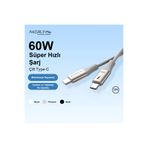 Airbot Airbot 60W 1 Metre Type-C’den Type-C’ye,Manyetik Bağlantılı Şarj Kablosu,Veri ve PD Kablosu,CTC60