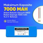 Airbot Robotic Vacuum A800 Robot Süpürge 7000 mAh 14.4 V Batarya – Orjinal Uyumlu Uzun Ömürlü, Yüksek Performans Pil