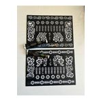 Airbrush Tattoo 1 Tüp Hint Kınası Fırça Ve 2 Adet Dövme Şablon Karışık