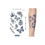 Airbrush Tattoo Akrep Kuş Kelebek Gül 18X11 Cm Yarı Kalıcı Geçici Dövme