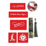 Airbrush Tattoo Atatürk Desenleri Hint Kınası Ile Geçici Dövme Yapma Seti