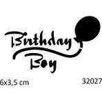 Airbrush Tattoo Birthday Boy Doğum Günü Yapışkanlı Stencil Süsleme ve Boyama Kalıbı