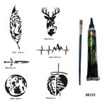 Airbrush Tattoo Doğa Serisi Hint Kınasıyla Geçici Dövme Yapma Seti