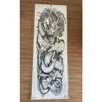 Airbrush Tattoo Dragon 1 Hafta Kalıcı Tam Kol Bacak Yapıştırma Geçici Dövme 46 Cm