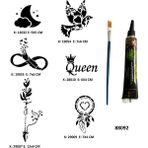 Airbrush Tattoo Düş Kapanı Sonsuzluk Hint Kınasıyla Geçici Dövme Yapma Kiti