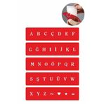 Airbrush Tattoo Düz Font Şerit Harf Geçici Dövme Şablonu