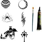 Airbrush Tattoo Efkar Ve Şerit Hint Kınasıyla Geçici Dövme Yapma Kiti