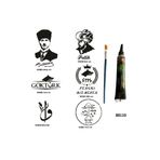 Airbrush Tattoo Fatih Atatürk Geçici Dövme Yapma Seti Siyah Kına ve Fırça Hediyeli