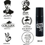 Airbrush Tattoo Fatih Atatürk Spray Tattoo Geçici Dövme Yapma Seti Sprey Dövme Kiti