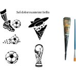 Airbrush Tattoo Futbol Hint Kınasıyla Geçici Dövme Yapma Seti