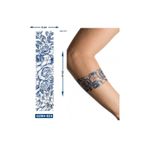 Airbrush Tattoo Gül Kol Ve Ayak İçin Şerit Bant Dövmesi Yarı Kalıcı Geçici Dövme