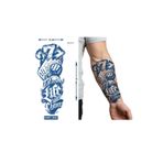 Airbrush Tattoo Hayata Zar Yarım Kol Bacak Dövmesi 21x15 cm
