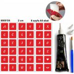Airbrush Tattoo Hint Kınası ve Şablonla Geçici Dövme Yapma Seti Set 1 - 000-Siyah