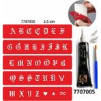 Airbrush Tattoo Hint Kınası ve Şablonla Geçici Dövme Yapma Seti Set 35 - 000-Siyah