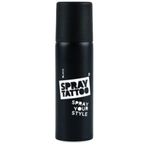 Airbrush Tattoo Kol Şerit 6 Adet Şablon ve Siyah Sprey Geçici Dövme Seti