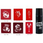 Airbrush Tattoo Kurt Kral Spray Tattoo Geçici Sprey Dövme Seti
