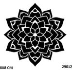 Airbrush Tattoo Mandala Çiçeği Yapışkanlı Stencil Süsleme ve Boyama Kalıbı