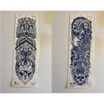 Airbrush Tattoo Maori Kurt 3 Hafta Kalıcı 2 Adet Birden Tam Kol Bacak Geçici Dövme 46 cm - Desenli