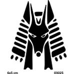 Airbrush Tattoo Mısır Tanrısı Yapışkanlı Stencil Süsleme ve Boyama Kalıbı