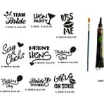 Airbrush Tattoo Parti Ve Bekarlığa Veda Desenleri Tüp Kına Ve Fırça Li Tattoo Geçici Dövme Seti